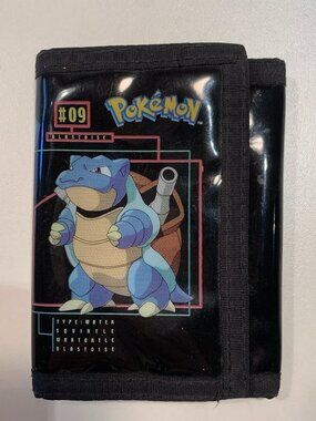 Vintage Pokémon Wallet Blastoise Charmeleon Bifold 90s Y2K Nintendo